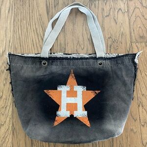 Houston Astros Baseball Tote by Cooperstown Collection by Little Earth Black Bag